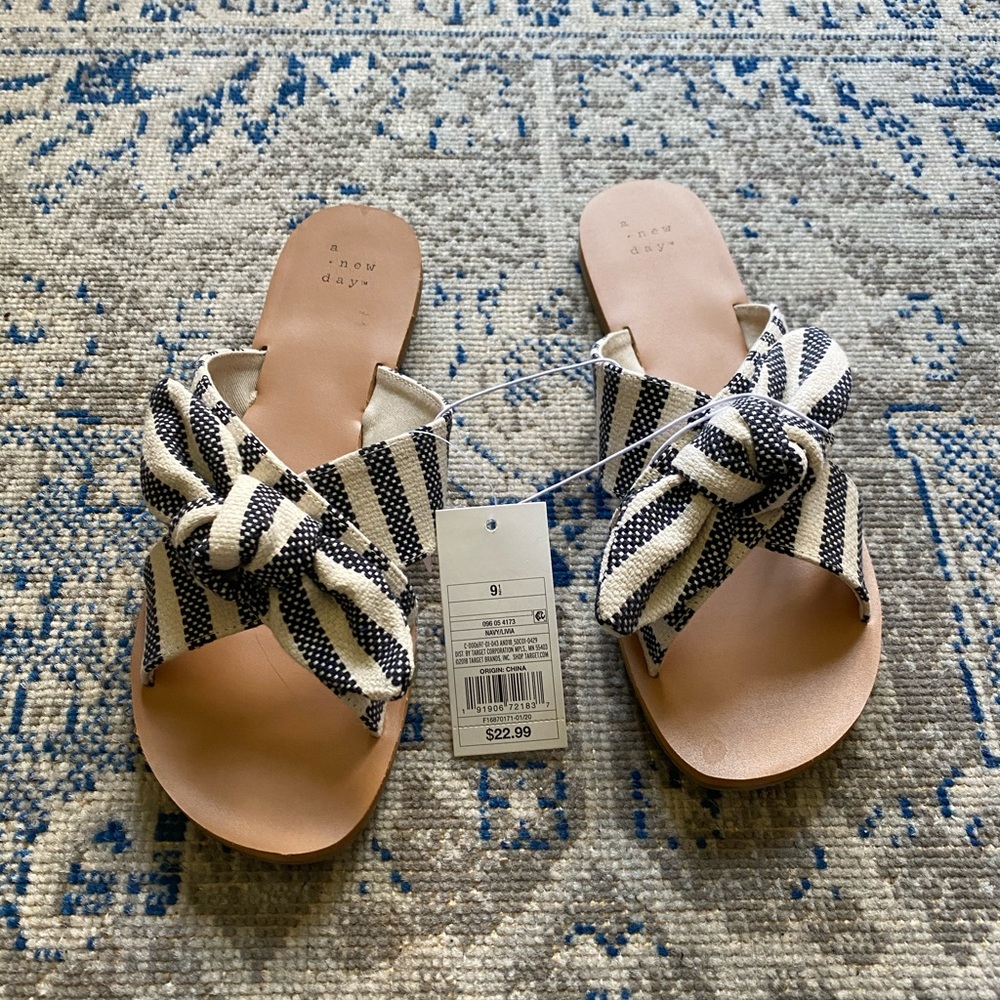 Knotted Bow Slide Sandals - A New Day